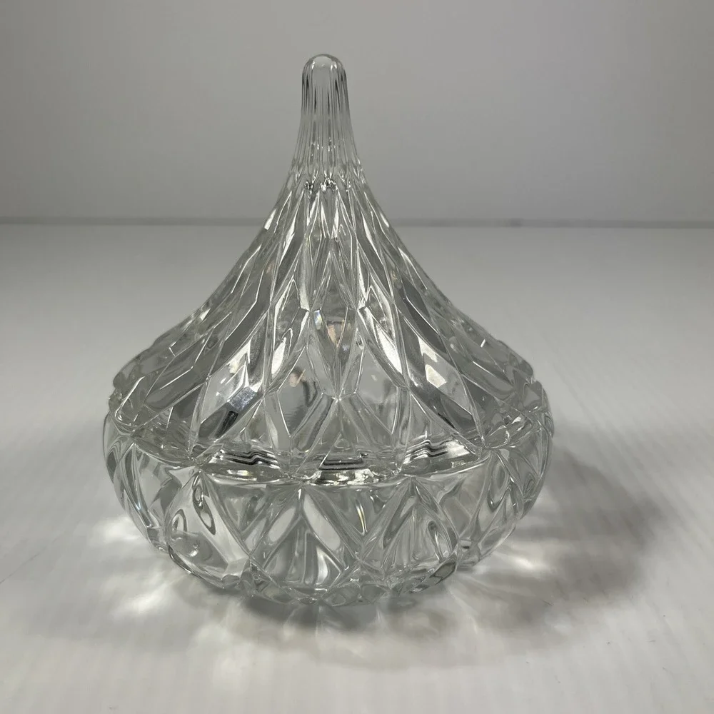 Famous Hersheys Kiss Crystal Candy Dish Clear